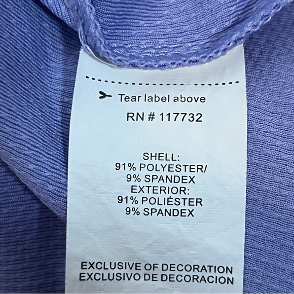 GERRY Full Zip Hoodie Jacket Womens Medium Purple Active Stretch Thumb Holes - Picture 10 of 10